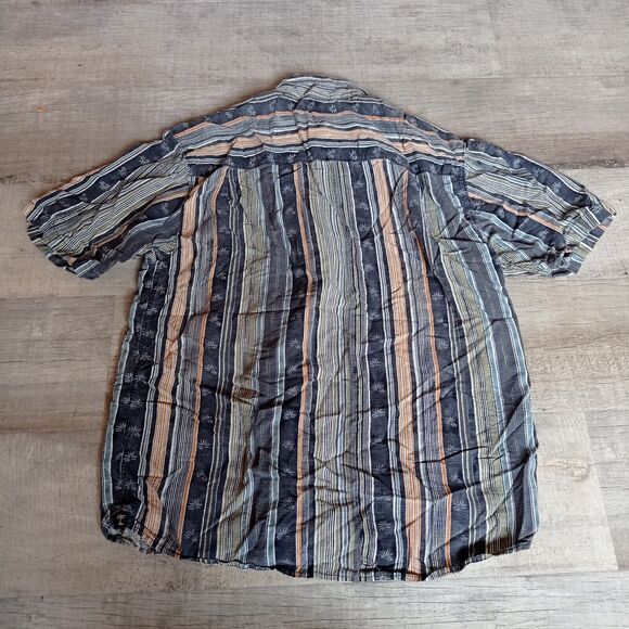 Tommy Bahama Hawaiian Shirt Mens L Button Up Aloha Silk Short Sleeve Flaw - Picture 5 of 7